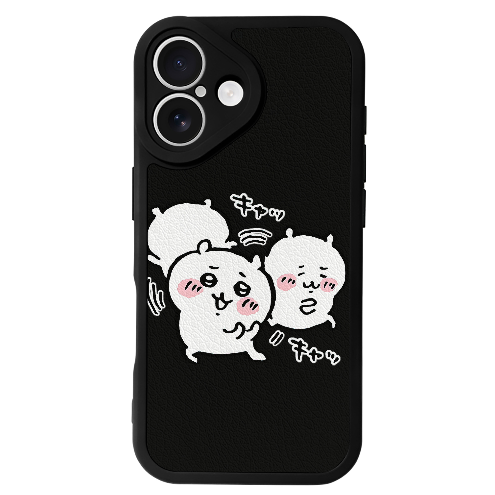 （画像用） ちいかわ ちいかわ Chii-kawa chiikawa 【iPhone 16シリーズ対応】シリコンスマホケース（レザー調） 材質：シリコン